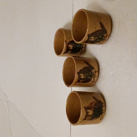 Wony Ltd Owl teapot with bamboo handle and four cups - Picture 7 of 10